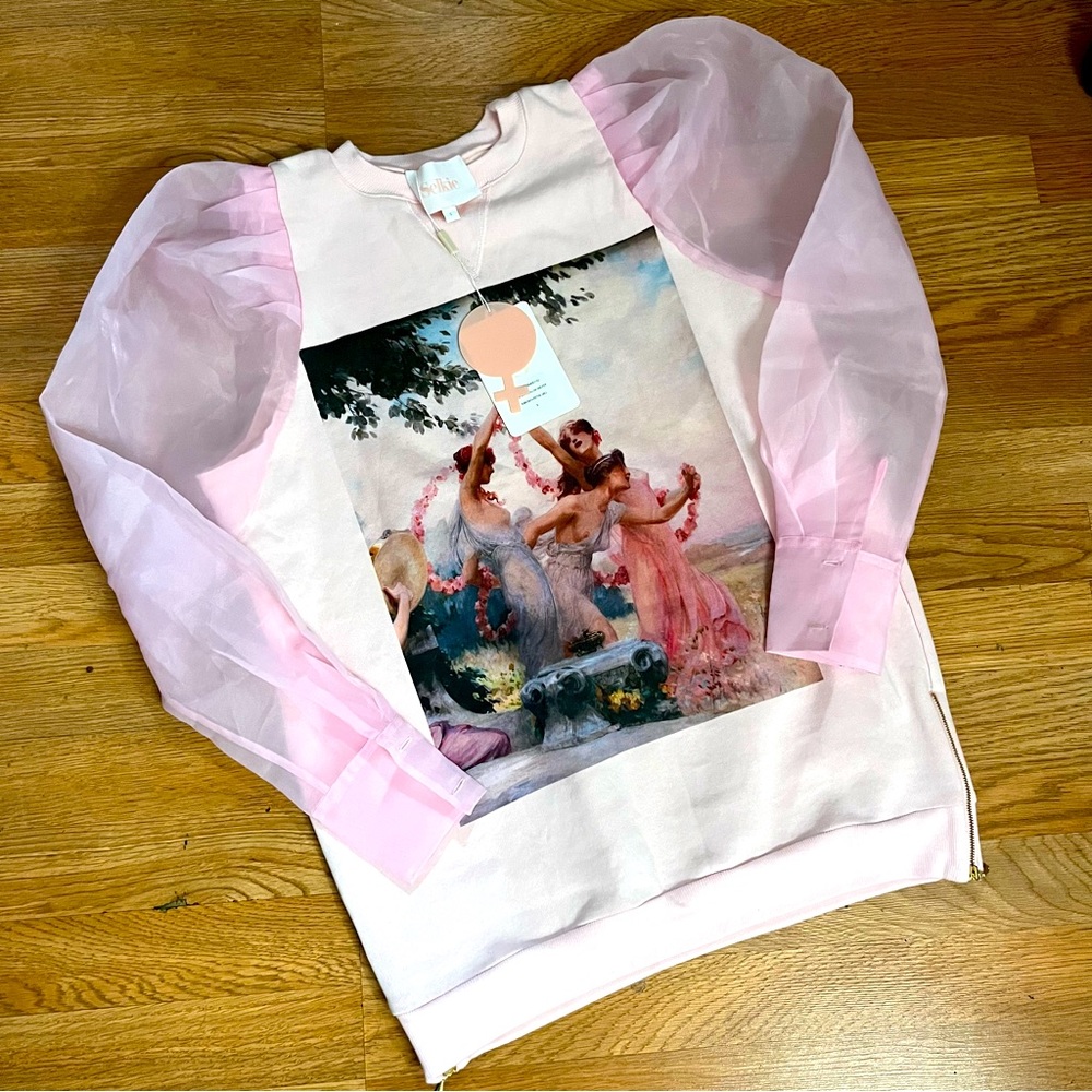 NWT Official Selkie Festival Girls Marshmallow Puff Sweater Sz S